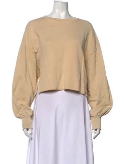 Pre-owned Frame Crew Neck Long Sleeve Sweatshirt In Neutrals