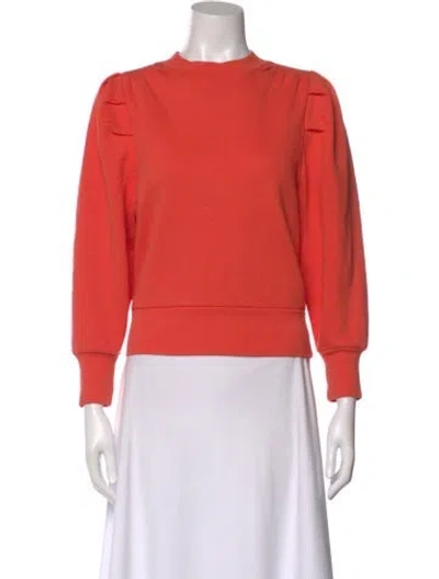 Pre-owned Frame Crew Neck Long Sleeve Sweatshirt In Orange