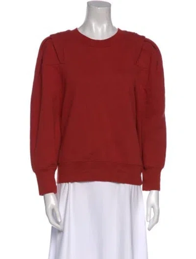 Pre-owned Frame Crew Neck Long Sleeve Sweatshirt In Orange