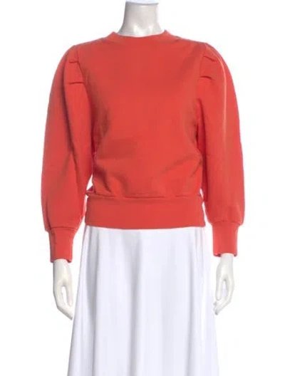 Pre-owned Frame Crew Neck Long Sleeve Sweatshirt In Orange