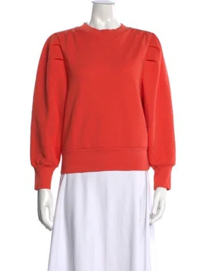 Pre-owned Frame Crew Neck Long Sleeve Sweatshirt In Orange