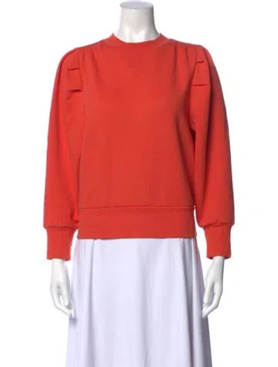 Pre-owned Frame Crew Neck Long Sleeve Sweatshirt In Orange