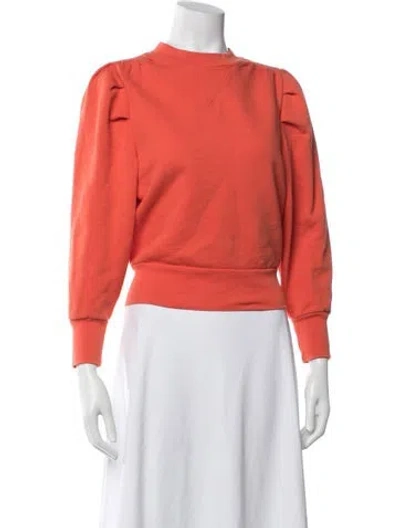 Pre-owned Frame Crew Neck Long Sleeve Sweatshirt In Orange