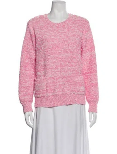 Pre-owned Frame Crew Neck Long Sleeve Sweatshirt In Pink