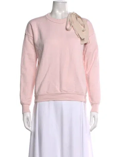Pre-owned Frame Crew Neck Long Sleeve Sweatshirt In Pink