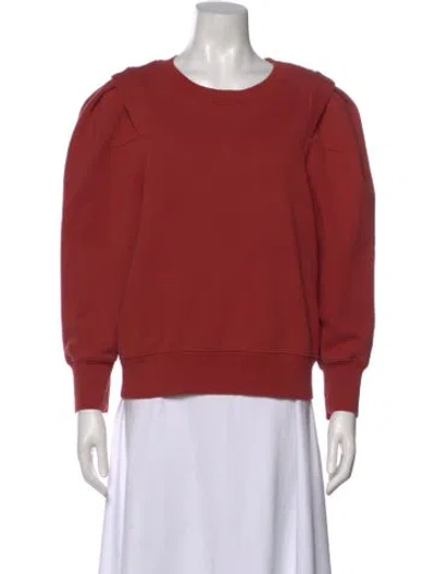Pre-owned Frame Crew Neck Long Sleeve Sweatshirt In Red
