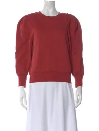 Pre-owned Frame Crew Neck Long Sleeve Sweatshirt In Red