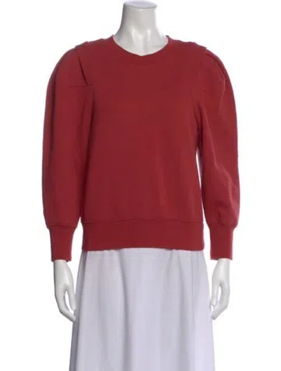 Pre-owned Frame Crew Neck Long Sleeve Sweatshirt In Red