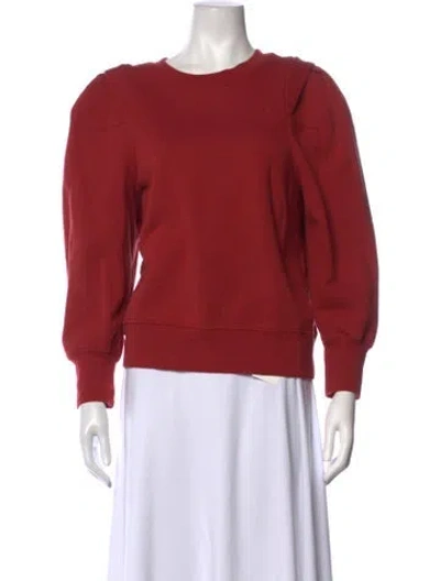 Pre-owned Frame Crew Neck Long Sleeve Sweatshirt In Red