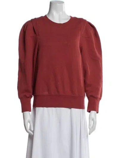 Pre-owned Frame Crew Neck Long Sleeve Sweatshirt In Red