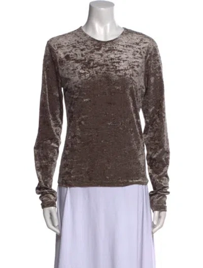 Pre-owned Frame Crew Neck Long Sleeve Sweatshirt W/ Tags In Gray