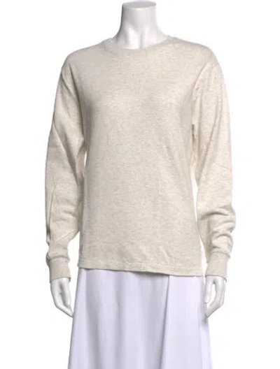 Pre-owned Frame Crew Neck Long Sleeve T-shirt In Neutral