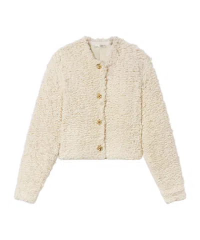 Frame Crew Neck Long-sleeved Jacket In Yellow