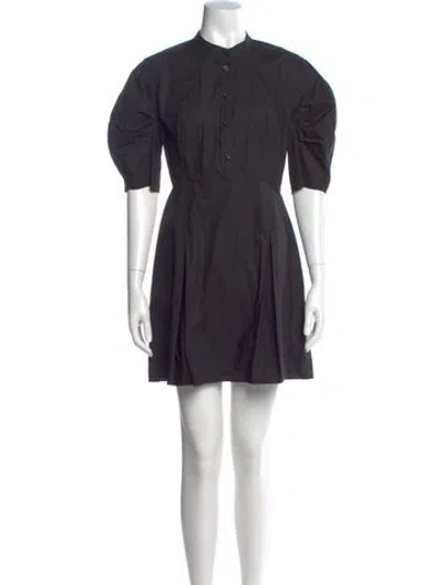 Pre-owned Frame Crew Neck Mini Dress In Black