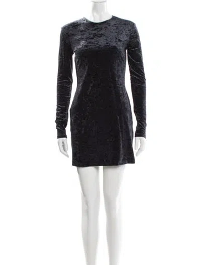 Pre-owned Frame Crew Neck Mini Dress In Black