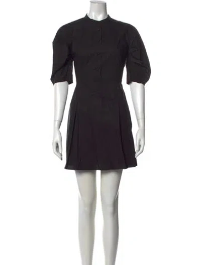 Pre-owned Frame Crew Neck Mini Dress In Black