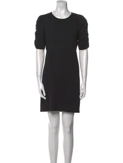 Pre-owned Frame Crew Neck Mini Dress In Black