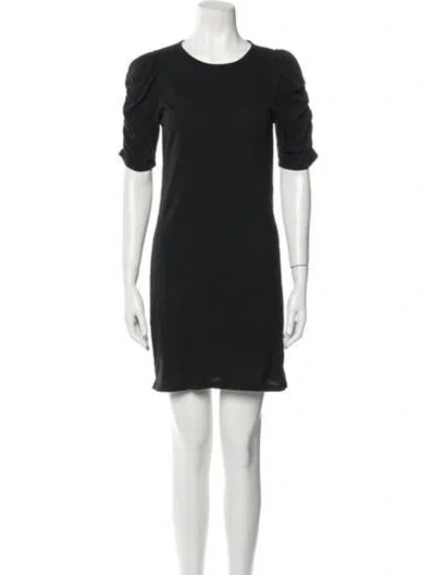 Pre-owned Frame Crew Neck Mini Dress In Black