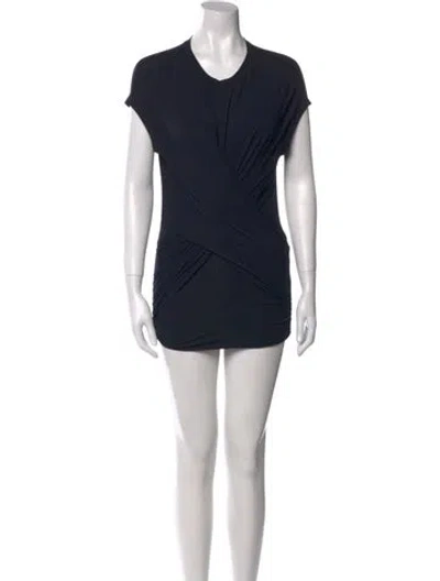 Pre-owned Frame Crew Neck Mini Dress In Black