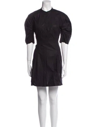 Pre-owned Frame Crew Neck Mini Dress In Black