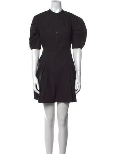 Pre-owned Frame Crew Neck Mini Dress In Black