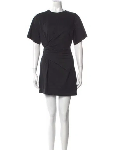 Pre-owned Frame Crew Neck Mini Dress In Black