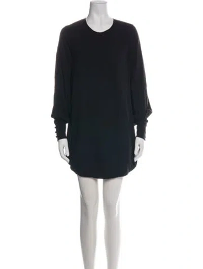 Pre-owned Frame Crew Neck Mini Dress In Black