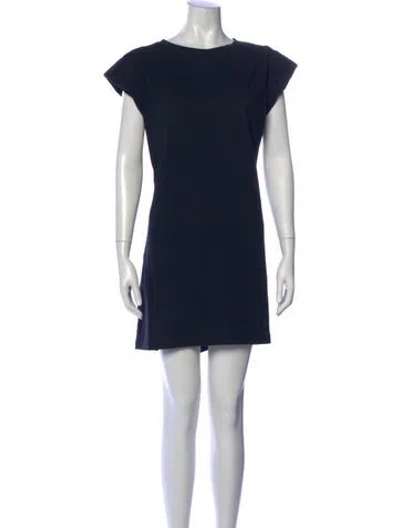Pre-owned Frame Crew Neck Mini Dress In Black