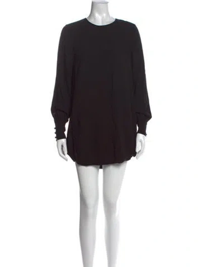 Pre-owned Frame Crew Neck Mini Dress In Black