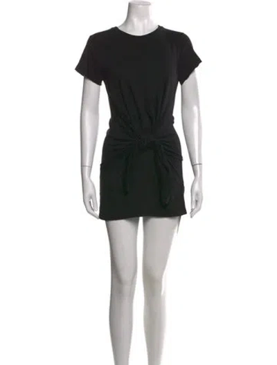 Pre-owned Frame Crew Neck Mini Dress In Black