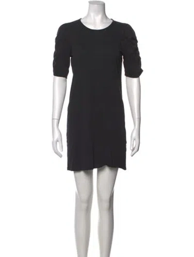 Pre-owned Frame Crew Neck Mini Dress In Black