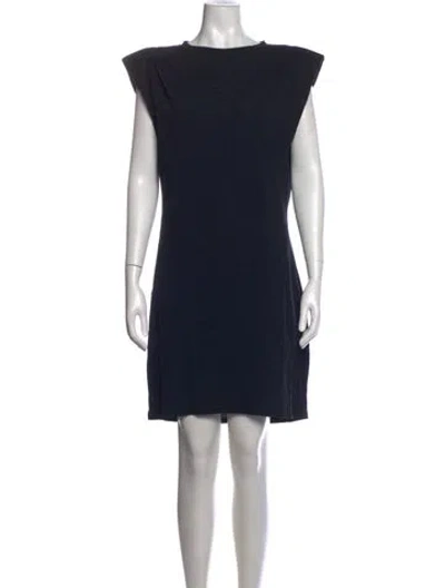 Pre-owned Frame Crew Neck Mini Dress In Black