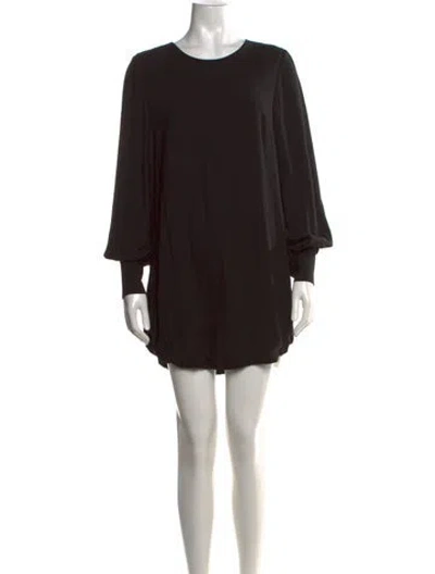 Pre-owned Frame Crew Neck Mini Dress In Black