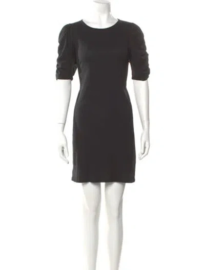 Pre-owned Frame Crew Neck Mini Dress In Gray