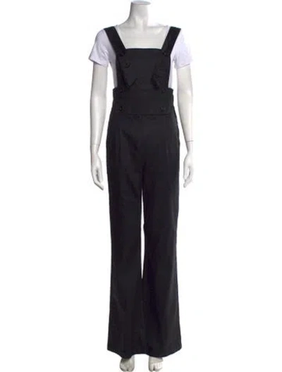 Pre-owned Frame Crew Neck Overalls In Black