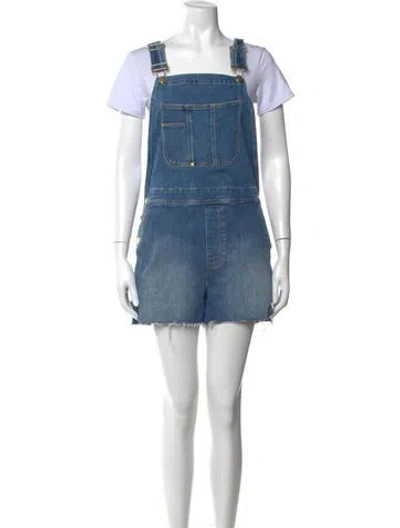 Pre-owned Frame Crew Neck Overalls In Blue