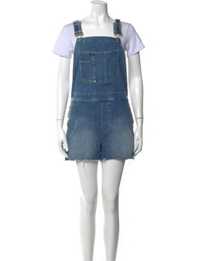Pre-owned Frame Crew Neck Overalls In Blue