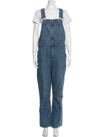Pre-owned Frame Crew Neck Overalls In Blue