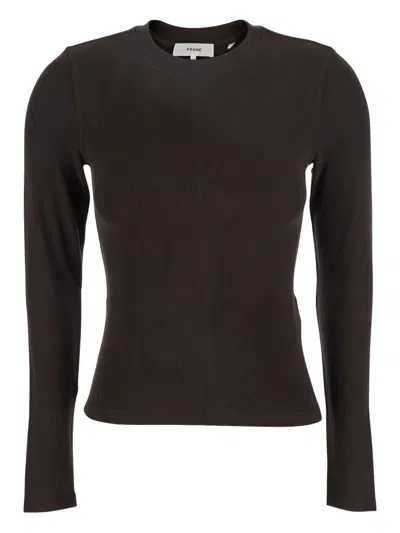 FRAME CREW-NECK RIBBED-KNIT SWEATER