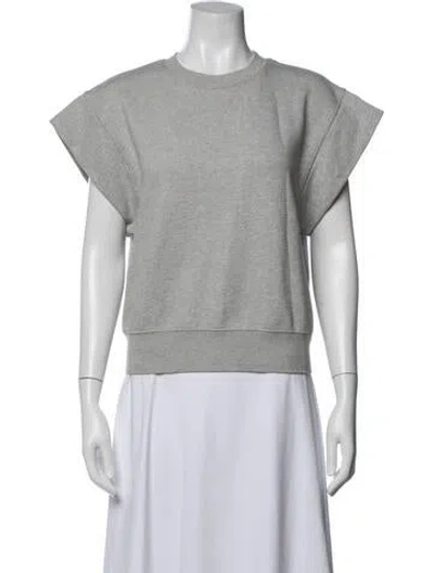 Pre-owned Frame Crew Neck Short Sleeve Sweatshirt In Blue