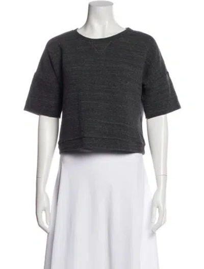 Pre-owned Frame Crew Neck Short Sleeve Sweatshirt In Gray