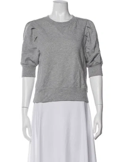 Pre-owned Frame Crew Neck Short Sleeve Sweatshirt In Gray