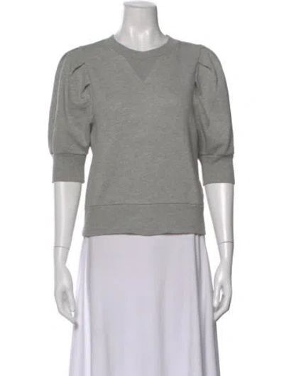 Pre-owned Frame Crew Neck Short Sleeve Sweatshirt In Gray