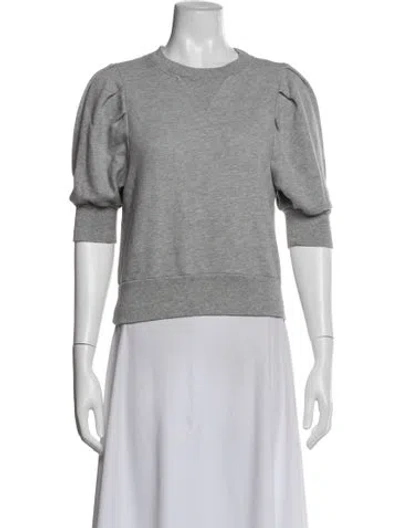 Pre-owned Frame Crew Neck Short Sleeve Sweatshirt In Gray