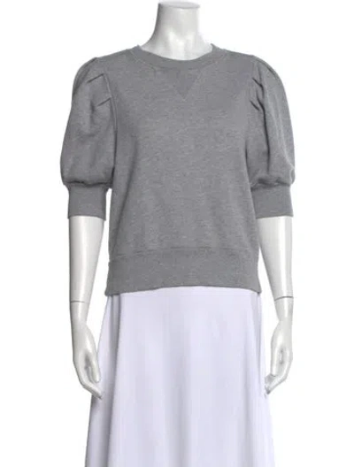 Pre-owned Frame Crew Neck Short Sleeve Sweatshirt In Gray