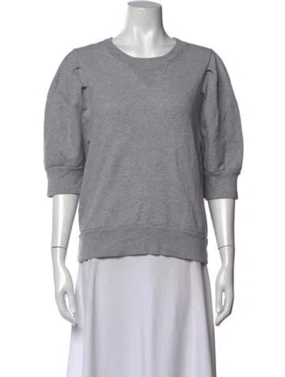 Pre-owned Frame Crew Neck Short Sleeve Sweatshirt In Grey