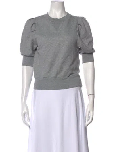 Pre-owned Frame Crew Neck Short Sleeve Sweatshirt In Grey