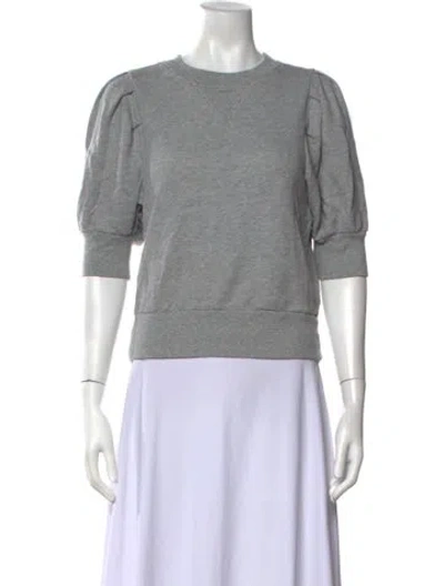 Pre-owned Frame Crew Neck Short Sleeve Sweatshirt In Grey