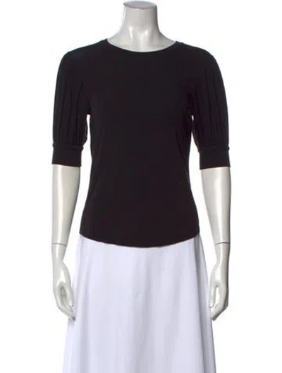 Pre-owned Frame Crew Neck Short Sleeve Top In Black