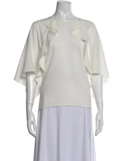 Pre-owned Frame Crew Neck Short Sleeve Top In Neutral